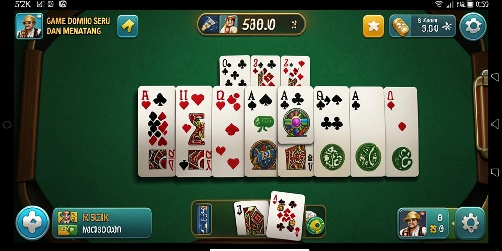 Tangkapan layar gameplay <strong>5ZK</strong> menampilkan suasana bermain domino yang seru dan interaktif.