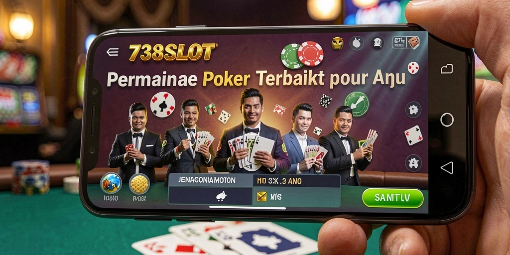 Tampilan menarik gameplay Poker di 738SLOT.