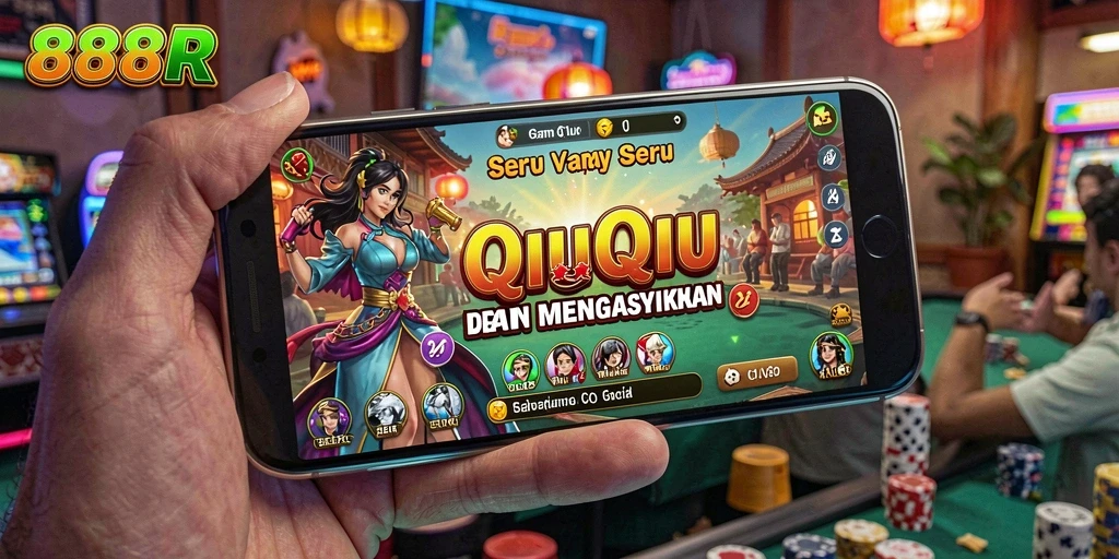 Gameplay seru QiuQiu dalam aplikasi 888R.
