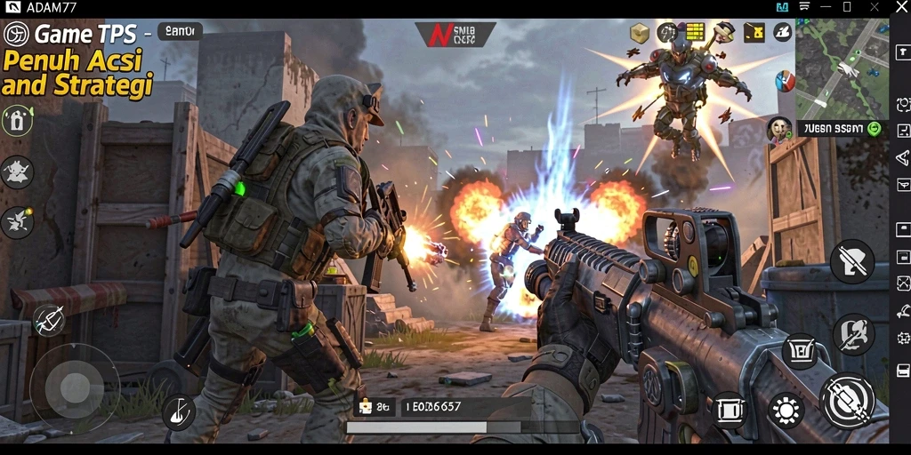 Tampilan gameplay ADAM77 yang memukau dan menegangkan.