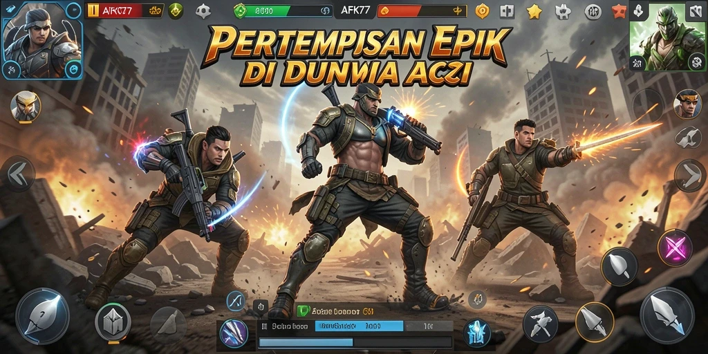Tampilan menarik dari gameplay seru AFK77 yang penuh aksi.