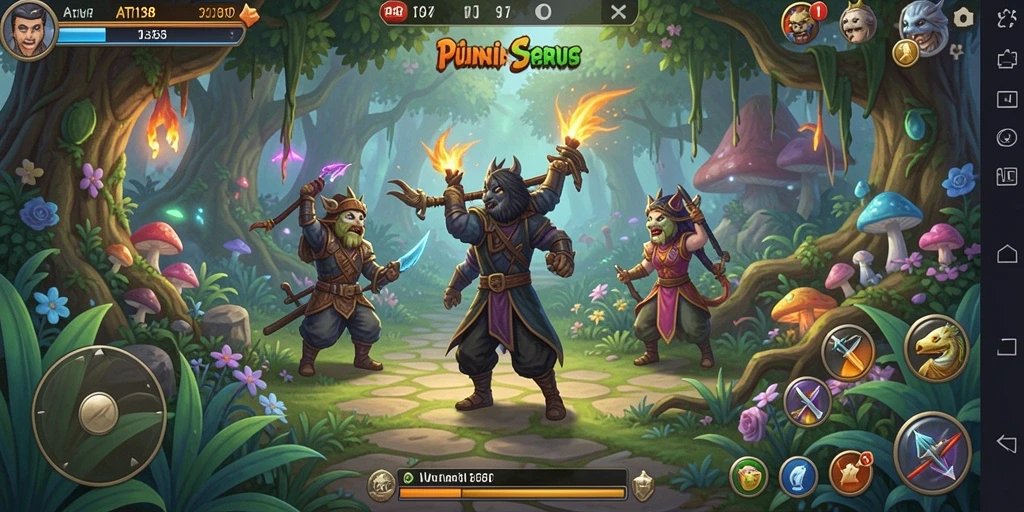 Screenshot gameplay ATOM138 dengan karakter dalam petualangan.