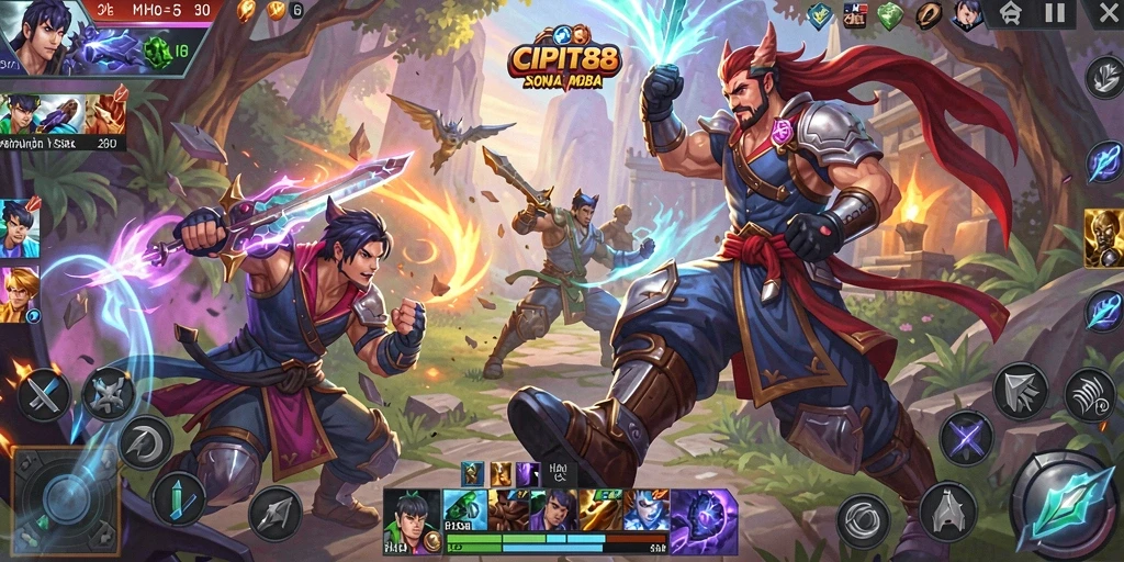 Tangkapan layar seru dari aksi gameplay dalam CIPIT88.