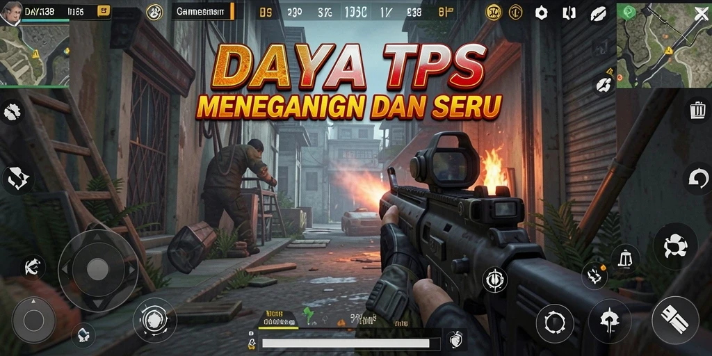 Screenshot utama DAYA138 menampilkan aksi gameplay TPS yang mendebarkan.