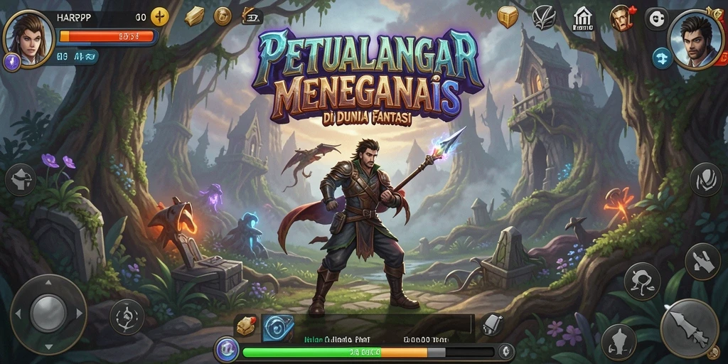 Tangkapan layar gameplay HARAPJP yang menampilkan aksi petualangan yang mendebarkan.