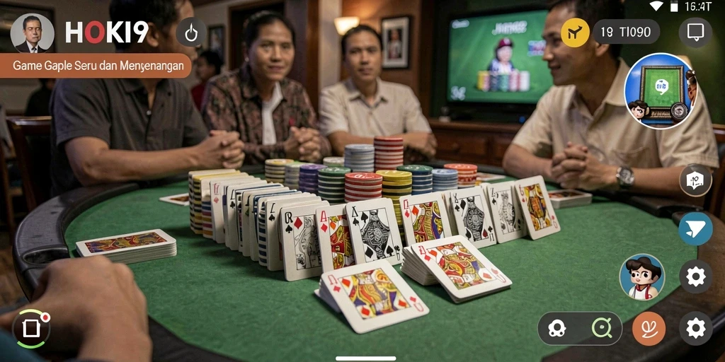 Tampilan gameplay Gaple yang menarik dan mengasyikkan di HOKI9.