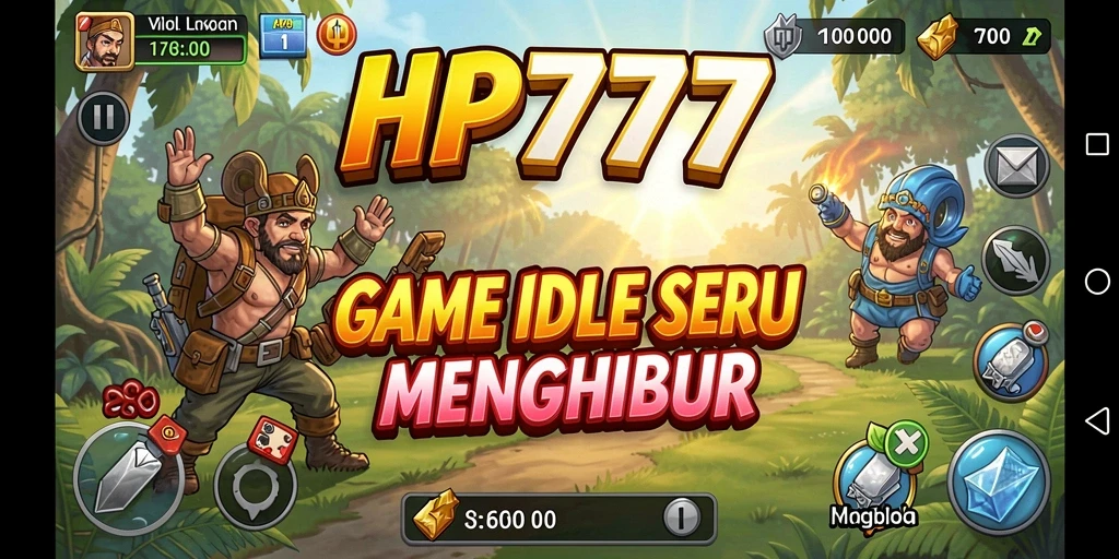 Tangkapan layar gameplay HP777 yang menampilkan karakter dalam aksi Idle.