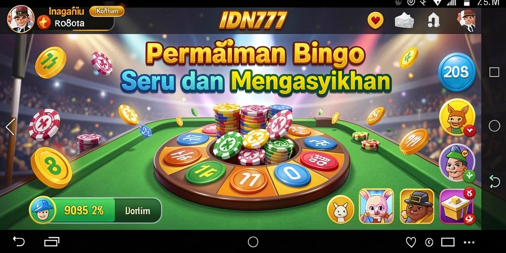 Tampilan gameplay Bingo yang seru dan interaktif dalam IDN777.