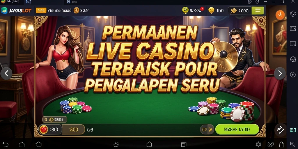 Screenshot gameplay JAYASLOT dengan dealer langsung yang profesional.