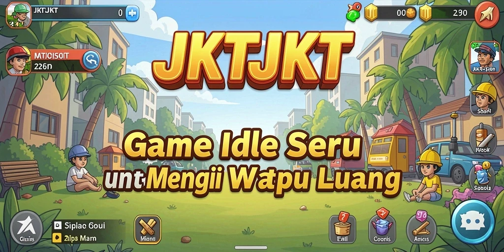 Tangkapan layar gameplay JKTJKT yang menampilkan aksi Idle yang mendebarkan.
