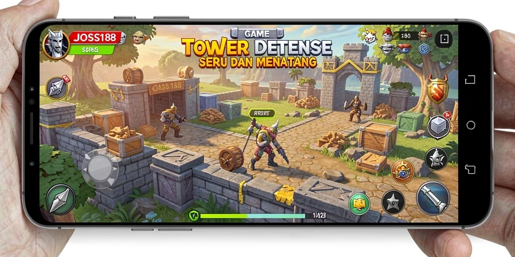 Tampilan gameplay <strong>JOSS188</strong> yang menarik dari game Tower Defense.