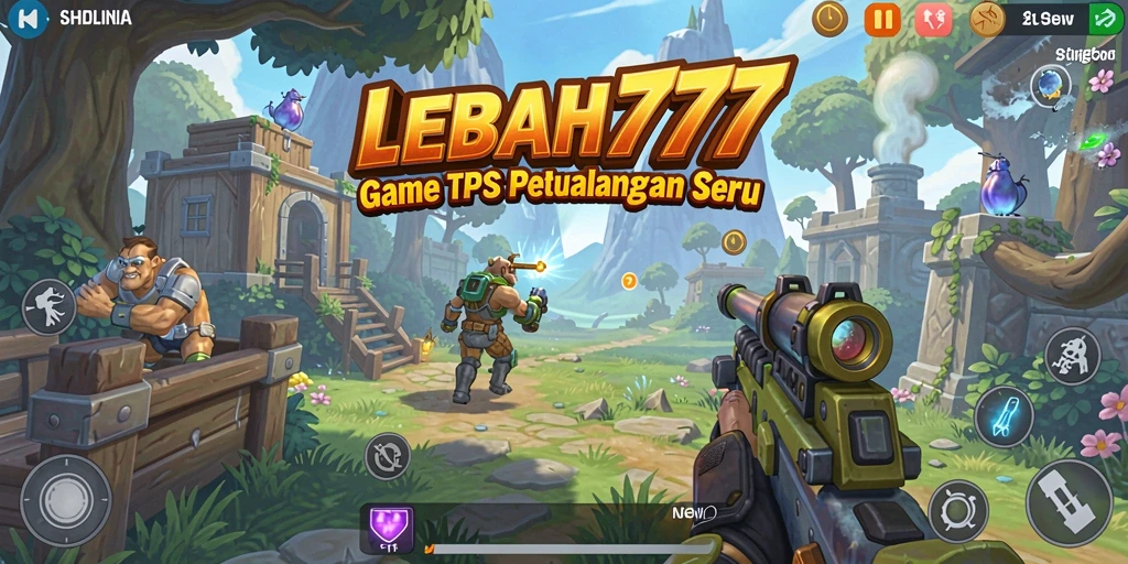 Tampilan gameplay seru dari LEBAH777 dalam aksi TPS.