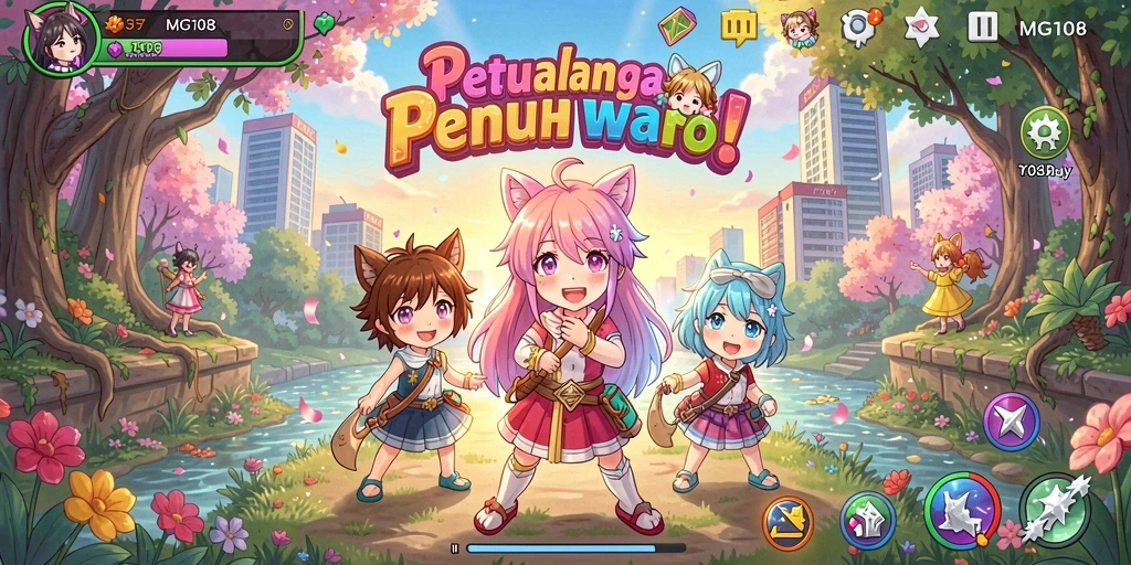 Gameplay seru dengan karakter anime ikonik dan petualangan menarik.