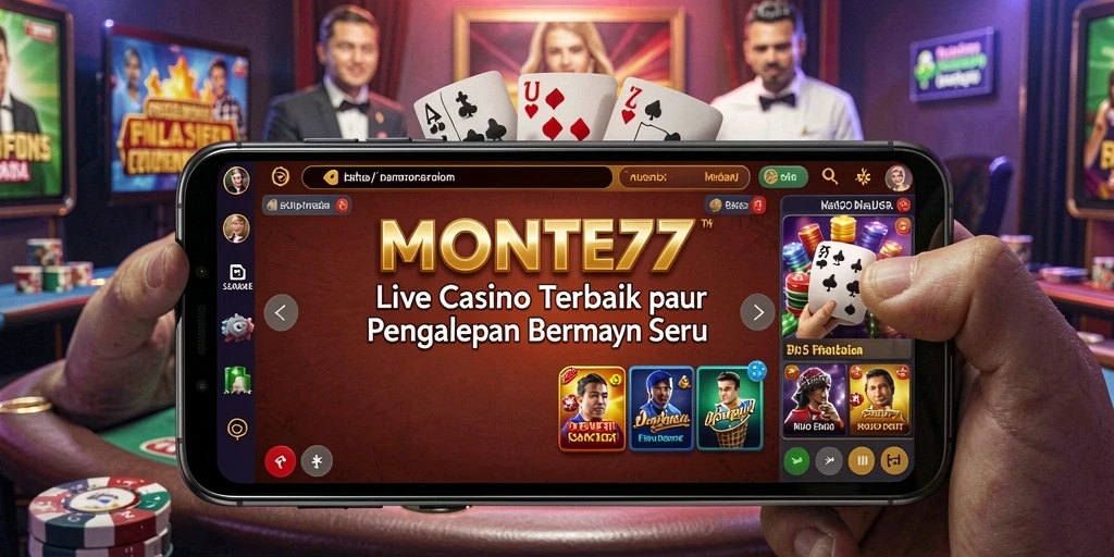 Tampilan gameplay Live Casino MONTE77 yang menakjubkan dan interaktif.