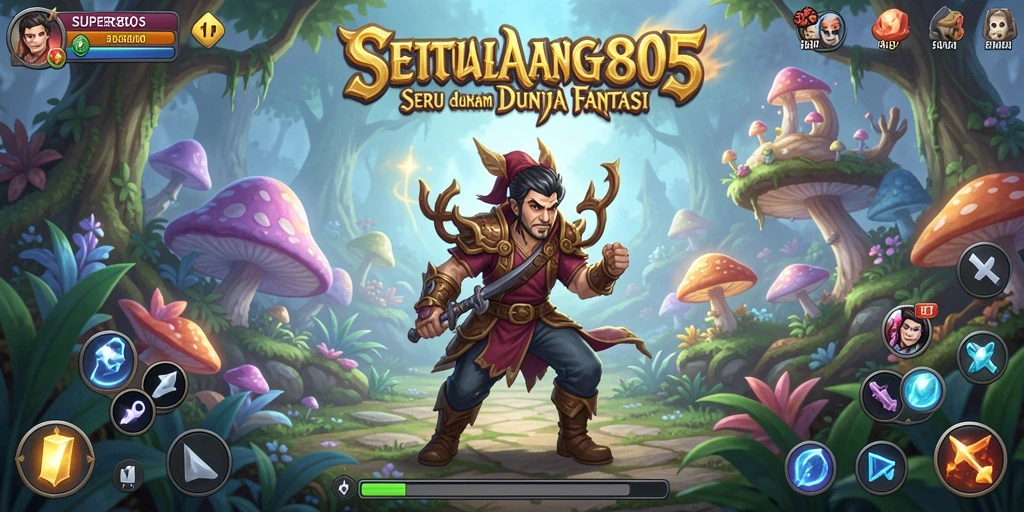 Gameplay SUPER805 menampilkan petualangan seru di dunia fantasi.