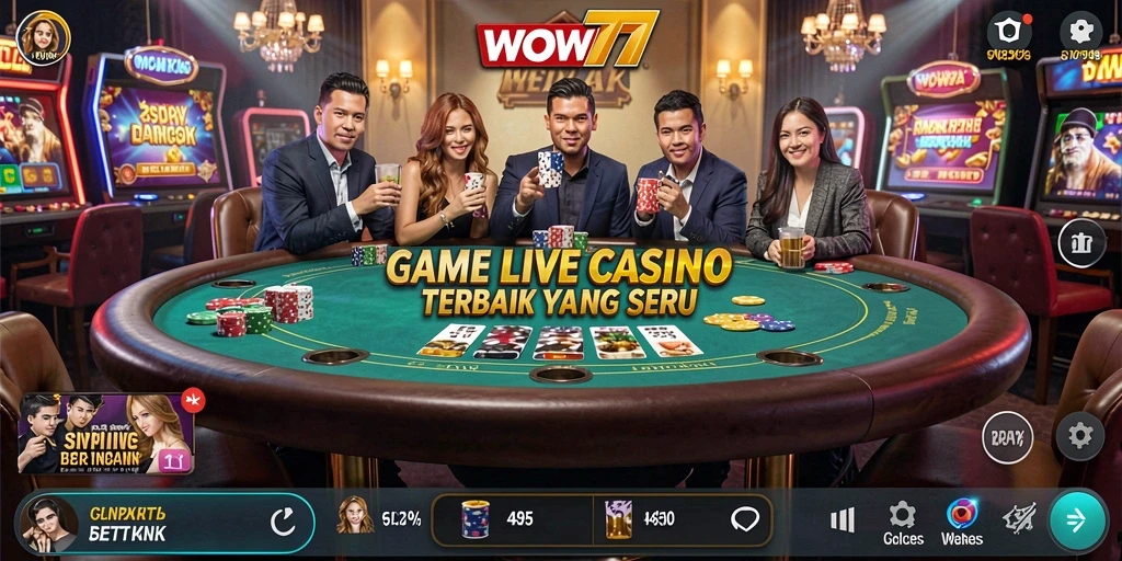 Tampilan gameplay Live Casino yang menarik di WOW77.