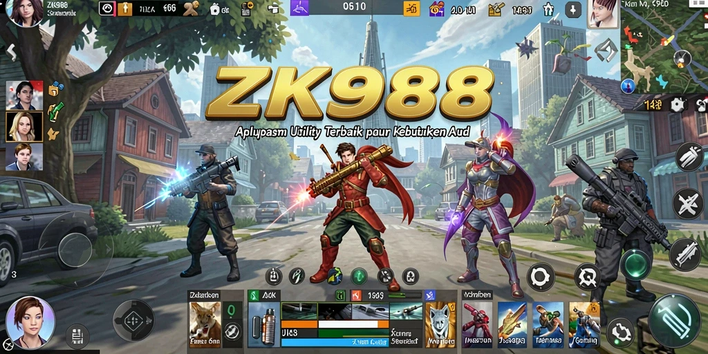 Tampilan utama aplikasi ZK988 dengan fitur Utility yang menarik.